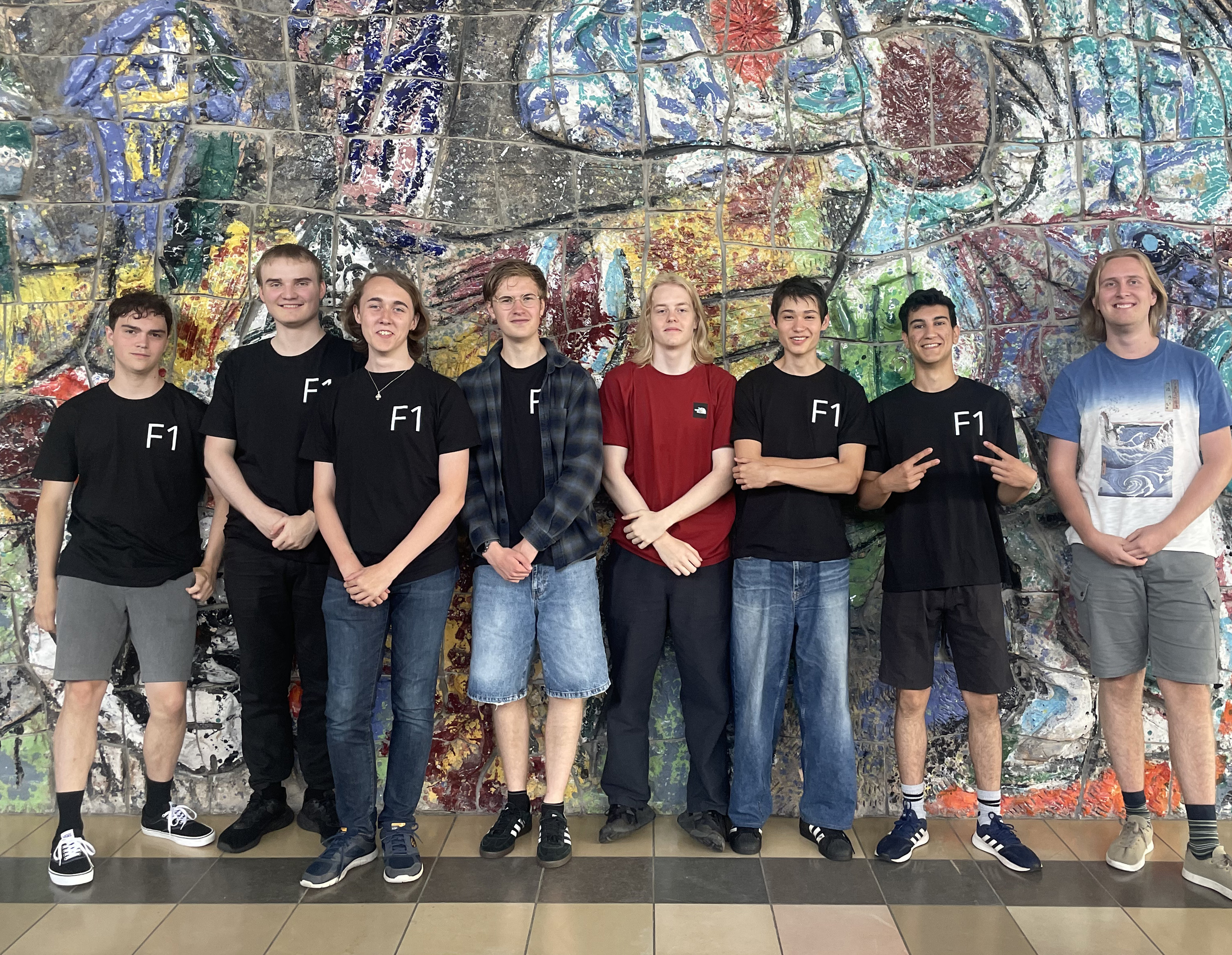 Billede af F1-elever til Cyber Skills Mesterskabet